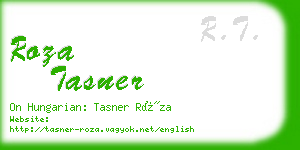 roza tasner business card